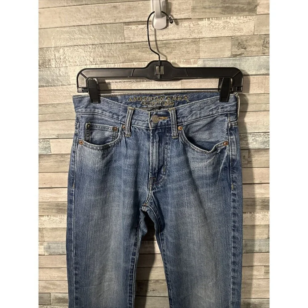 Men’s American Eagle Denim Jeans Medium Wash Slim Straight Size 26x28